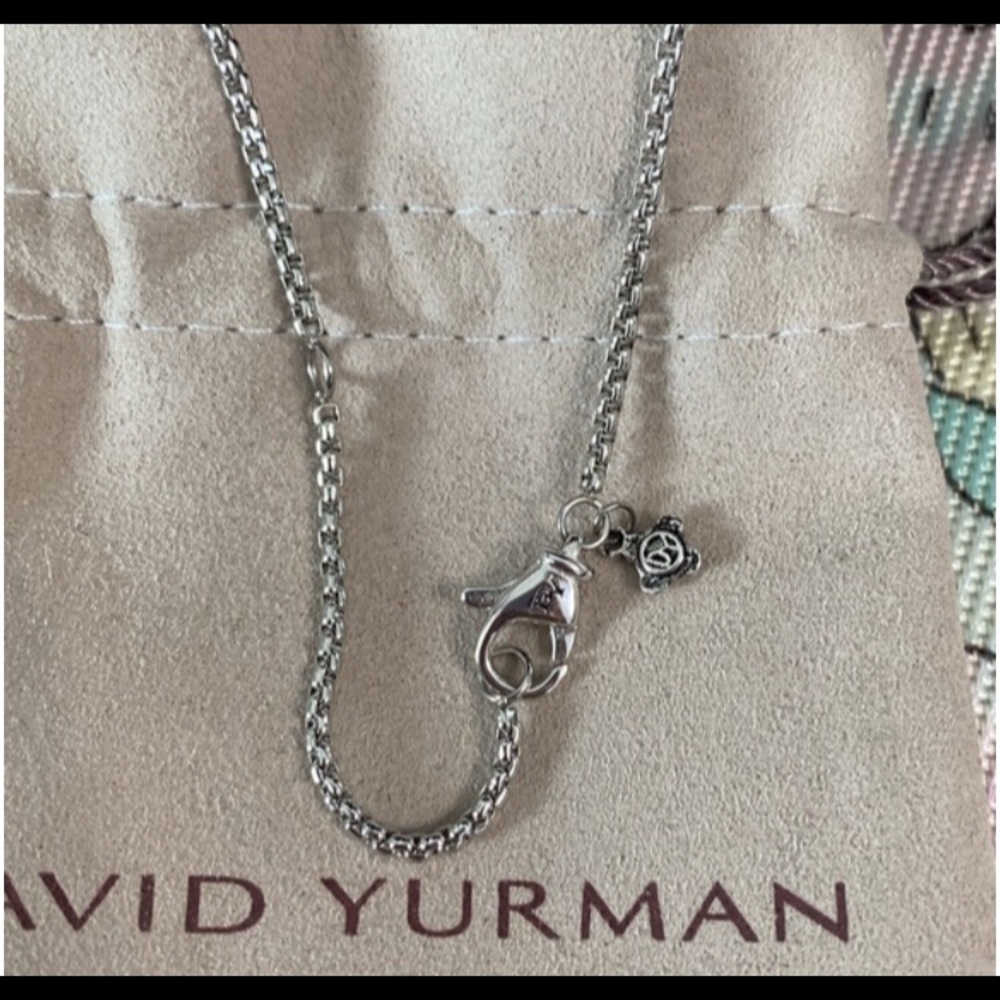 David Yurman Black Onyx Pavé Diamond Pendant Necklace - Silver - Picture 7 of 8